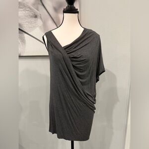 Like New Bailey 44 Gray Draped Top